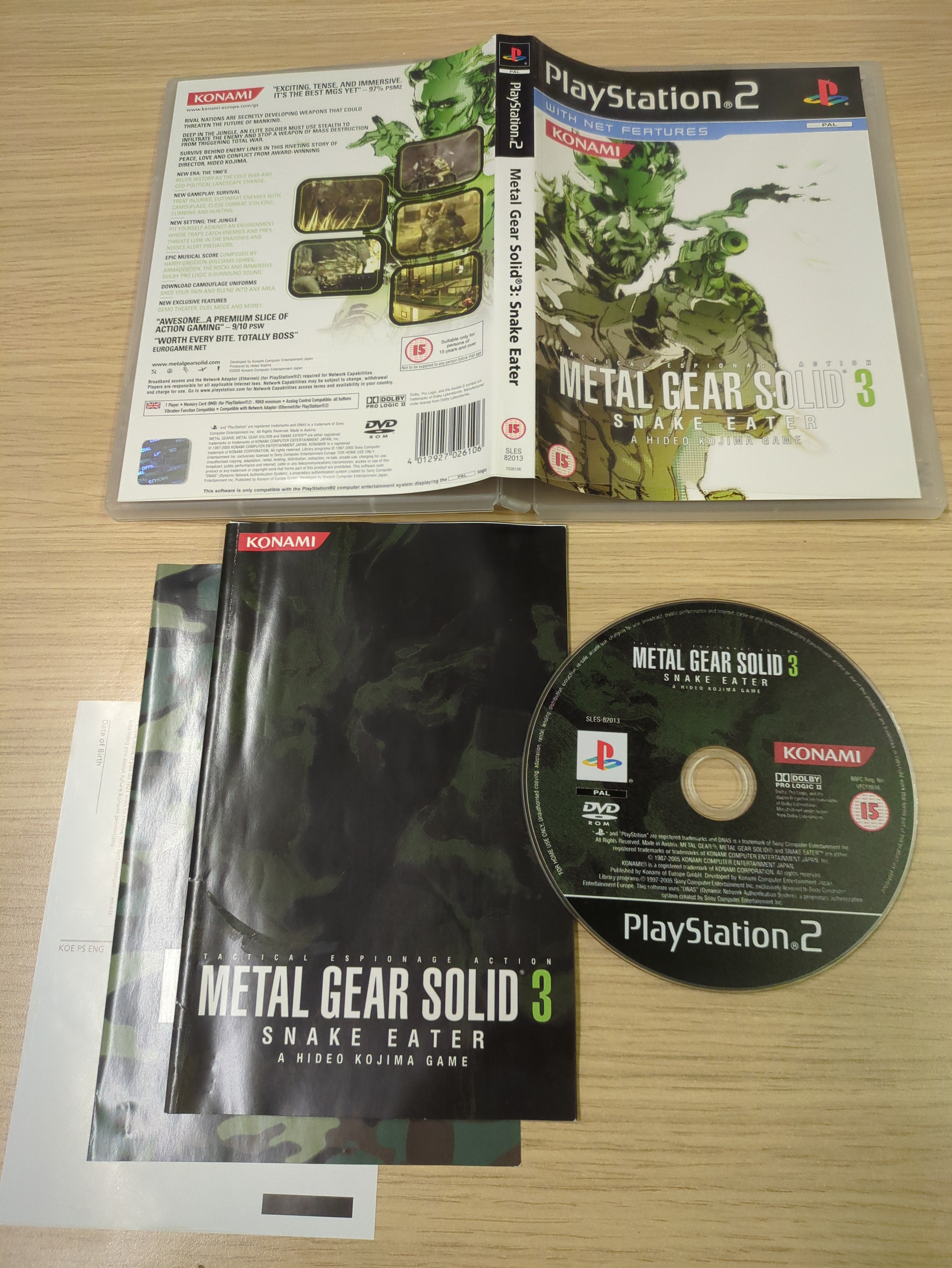 Metal Gear Solid 3: Snake Eater Sony PS2 game Metal Gear Solid 3: Snake Eater Sony PS2 game